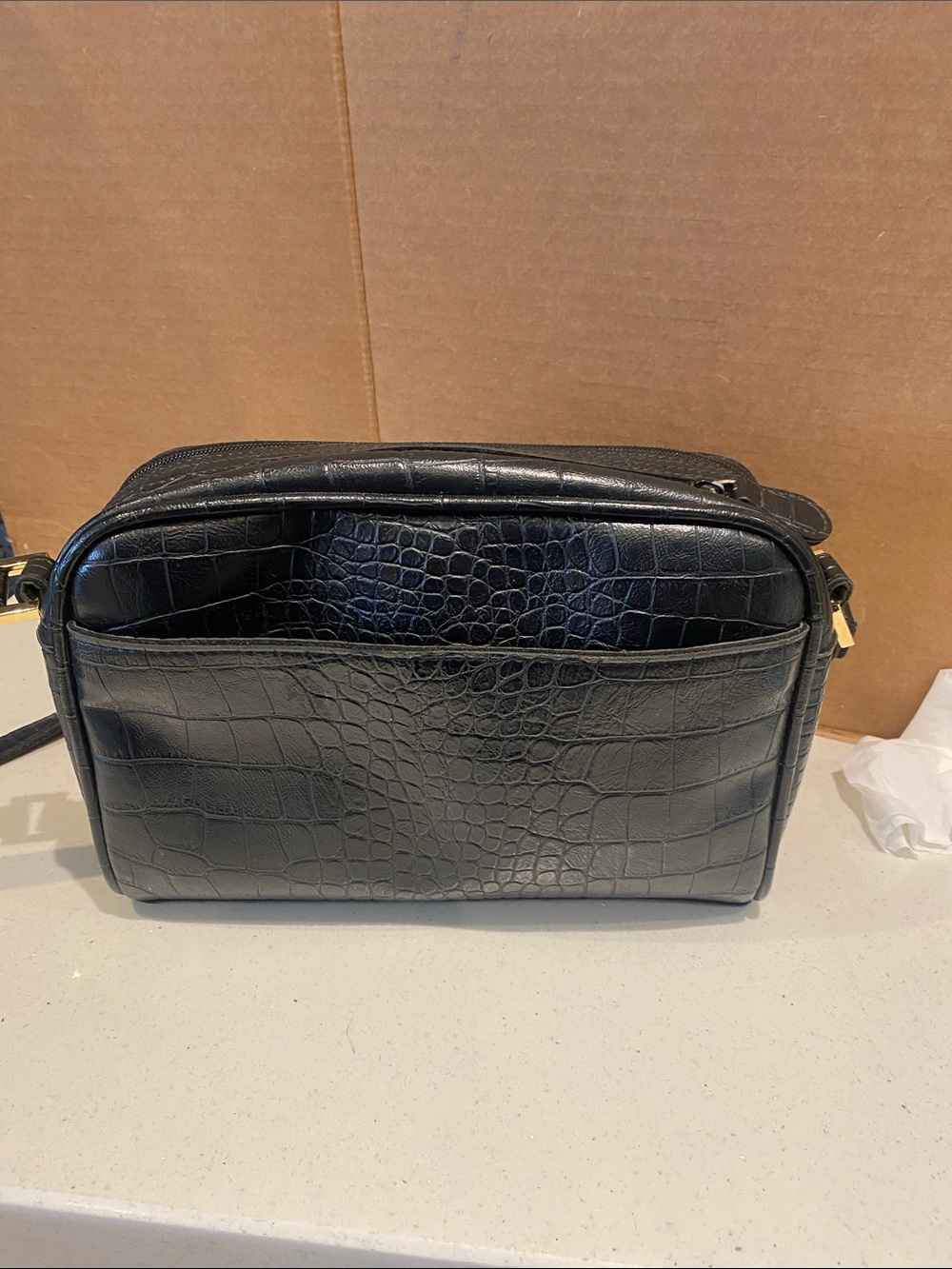Cornell Black Vega Alligator Bag - Picture 3 of 13